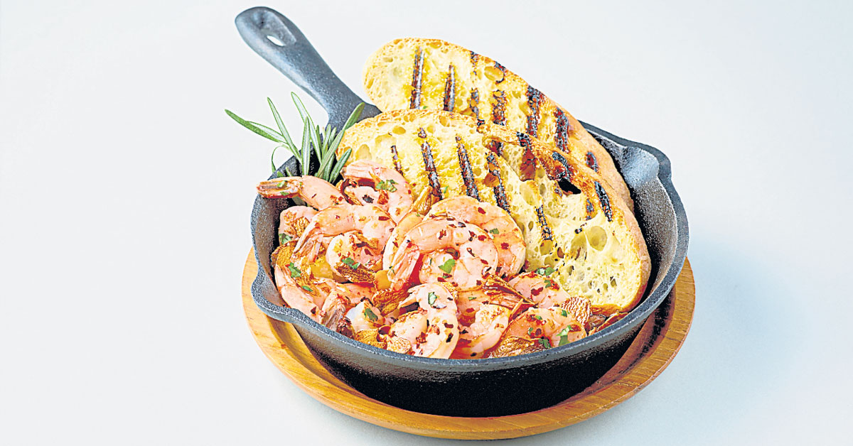铁板虾也是Jin Gastrobar受欢迎菜肴之一。