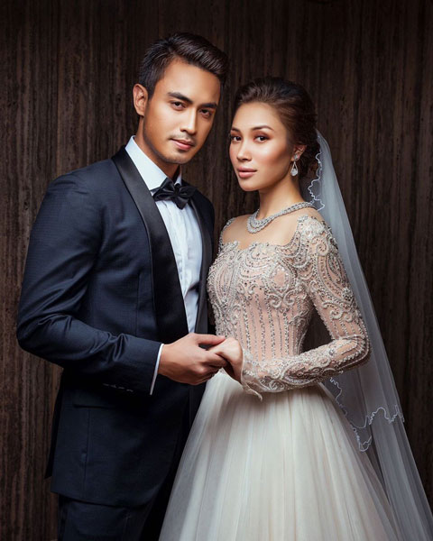 Aiman Hakim和Zahirah Macwilson于20日正式结为夫妻。（图/IG）