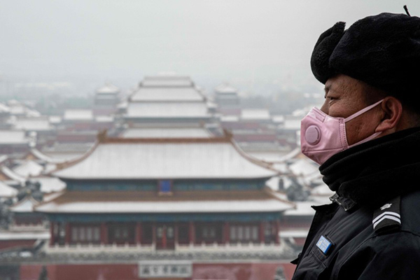 由于武汉肺炎疫情延烧，北京宣告封城。（法新社）