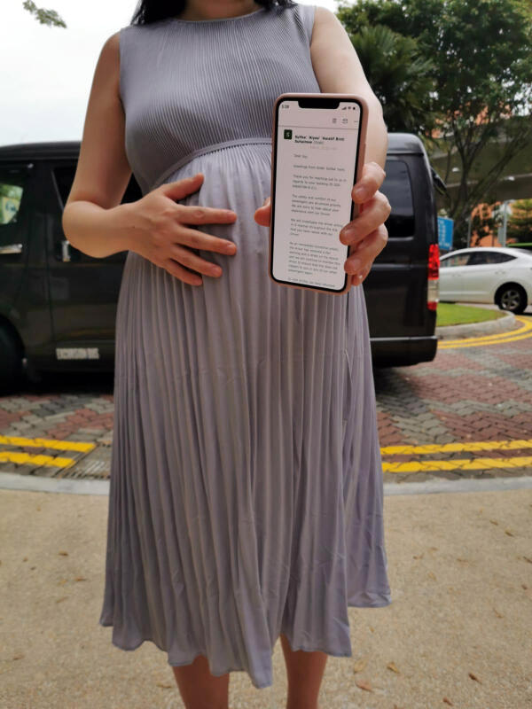 范小姐怀有8个月身孕，要求司机摇下车窗却被拒载。