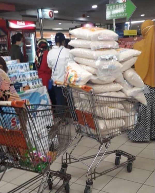 武汉肺炎入印尼 超市粮食扫到完