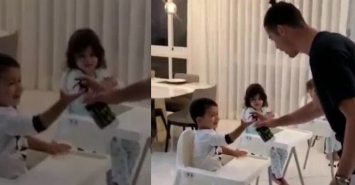 C罗发布视频教自己孩子洗手