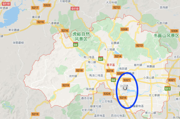 北京昌平区发生2.1级地震，图为地震位置图。