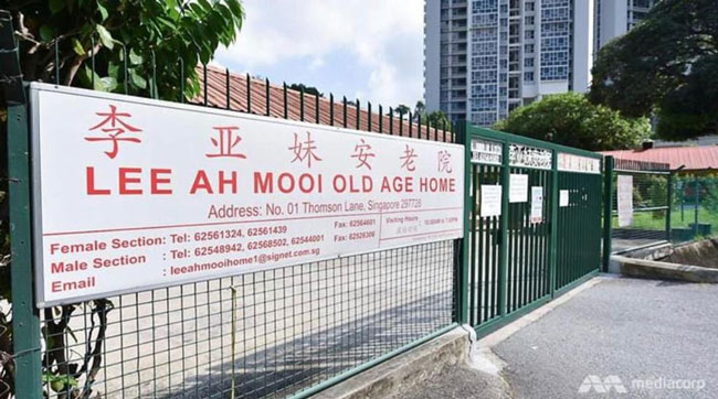居住在李亚妹安老院的新加坡年龄最大新冠肺炎患者昨日康复出院。（取自亚洲新闻台）
