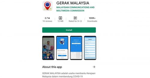 ◤行动管制◢ 截至昨日 136万下载“Gerak Malaysia”
