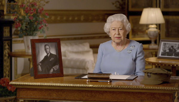 女王伊丽莎白二世周五对全国发表演说。（美联社）