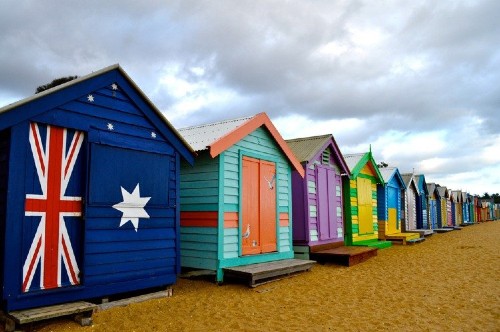 墨尔本布莱顿海滩彩虹小屋。图：Paul Smith提供
