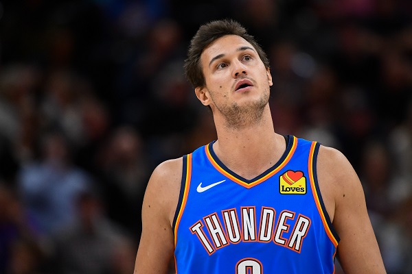(FILES) In this file photo taken on October 23, 2019, Italian Danilo Gallinari of the Oklahoma City Thunder looks on during a opening night game against the Utah Jazz in Salt Lake City, Utah. NOTE TO USER: User expressly acknowledges and agrees that, by downloading and or using this photograph, User is consenting to the terms and conditions of the Getty Images License Agreement.   Alex Goodlett/Getty Images/AFP - Gallinari likes the chances his Oklahoma City Thunder in making a deep NBA playoff run if the season resumes, but says safety must be emphasized in any comeback plan. The 31-year-old forward, whose homeland was among the nations most severely struck by the coronavirus pandemic, calls home to his family in Italy daily as he waits in Oklahoma City for the NBA campaign to resume. (Photo by Alex Goodlett / GETTY IMAGES NORTH AMERICA / AFP)