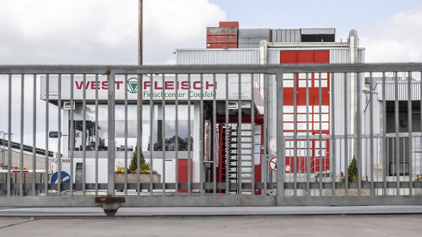 德国位于科斯费尔德一间肉类加工厂已有超过200人确诊。