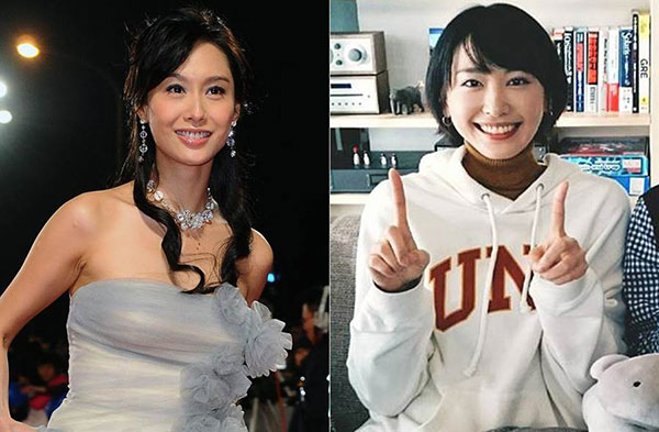 网友拿朱茵（左）与新垣结衣相比。