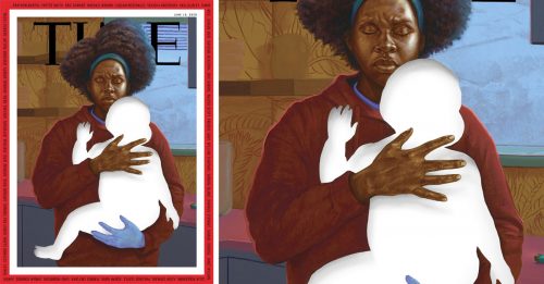 《时代》最新期刊  黑人母亲油画登封面