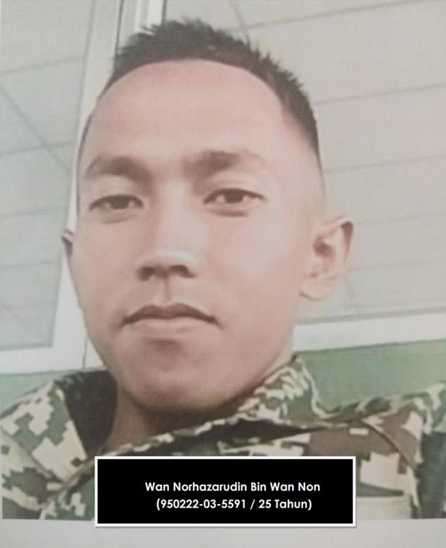失踪军人万诺哈札鲁丁（25岁）。