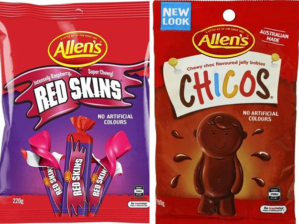 雀巢公司表示，旗下两项受欢迎的澳洲糖果Redskins与Chicos将改名。
