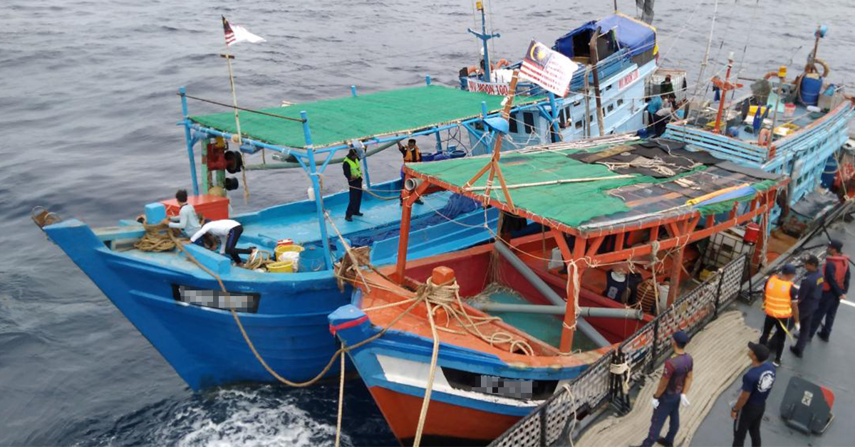 多艘非法越南渔船被揭发冒用我国渔船注册号码，遭海事执法局充公。