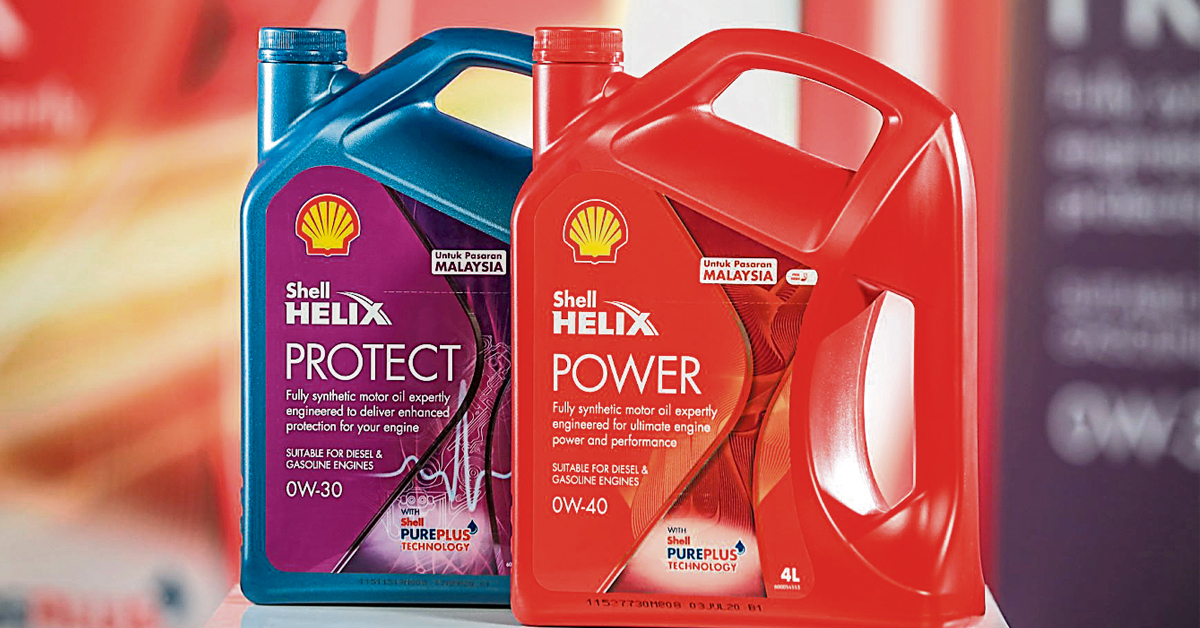崭新的Shell Helix Power及Shell Helix Protect引擎润滑油。