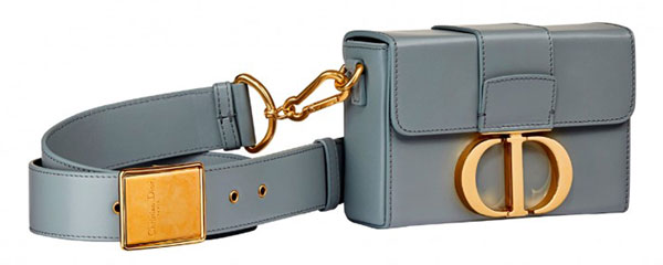 Dior 30 Montaigne石灰色光滑小牛皮CD锁扣方盒包（尺寸17.5×11.5×5公分）。