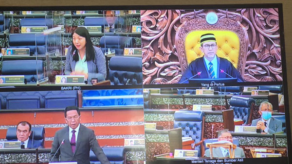 杨美盈（左上）因发表副议长“偏袒”言论，而被莫哈末拉昔（右上）要求撤回言论；左下是巫统日叻务区国会议员拿督嘉拉鲁丁和三苏安努亚。