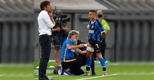◤欧联杯◢ 桑切斯大腿拉伤     恐无缘国际米兰剩余比赛