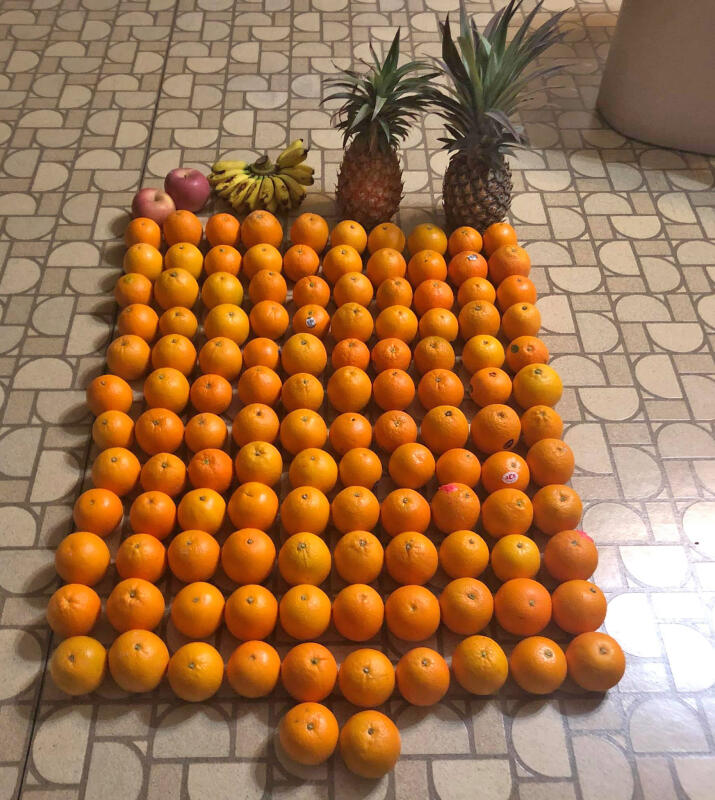 反消费组织捡了超过120个橘子。（取自面子书）