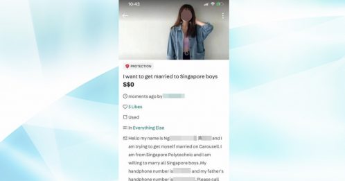 “愿嫁任何新加坡男生” 女郎遭恶搞 网上“被相亲”