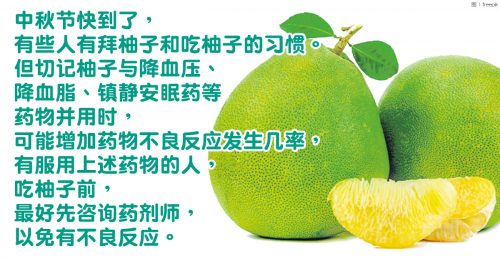 【健康百科】中秋吃柚药注意 影响可达两三天