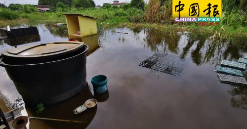 【今日马六甲头条】垃圾塞沟 养菇场积水  细菌感染．损失惨重