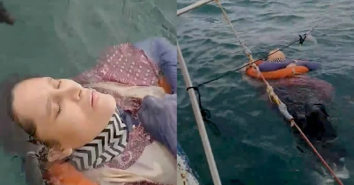 哥伦比亚渔民发现一名女子漂浮海面，紧急救她上岸。确认身分后发现，女子已与家人失联2年。