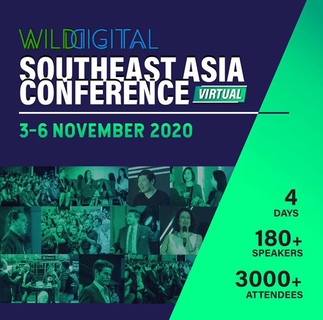 2020年Wild Digital东南亚大会也受疫情影响，转办线上大会，有望打破纪录成为本区域最大型线上活动。