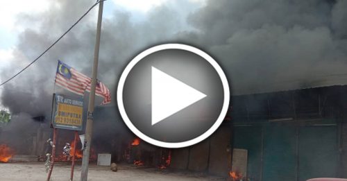 烈阳下火魔肆虐  6修车厂被烧毁