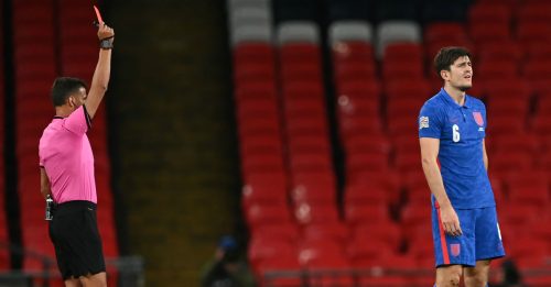 ◤欧洲国家联赛◢ 马奎尔30分钟染红　尼维尔：他在生涯最低潮