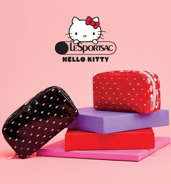 Hello Kitty时尚红和时尚黑，同时备有小物件至手提包，方便任何造型作出合适配搭。