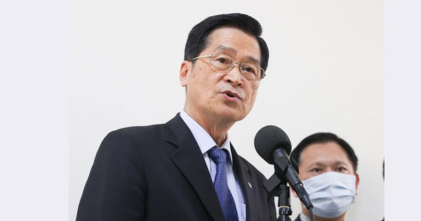 台湾国防部长严德发。（中央社）