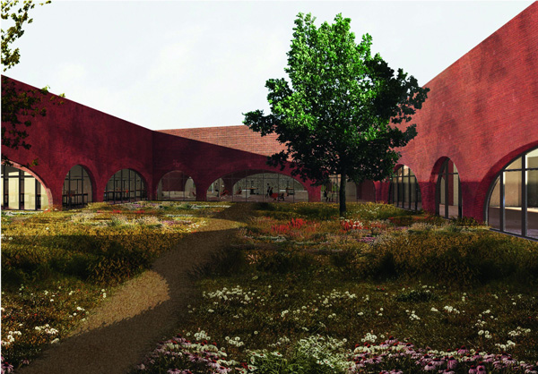 Hermes即将于2022年揭幕的Maroquinerie de Louviers皮革工坊，重新开发工业棕地，同时为保护该地区生物多样性，大部分树木将保留于花园，符合集团的环保永续目标。