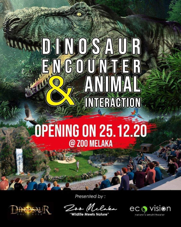 由马六甲动物园推出的“遇见恐龙”，即将于12月25日掀开帷幕。
