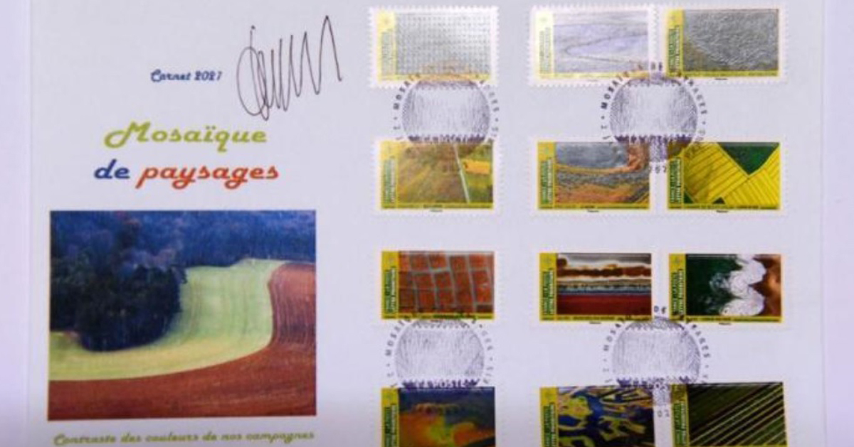 法国新年邮票《多姿多彩的法国风光》，全套12枚。