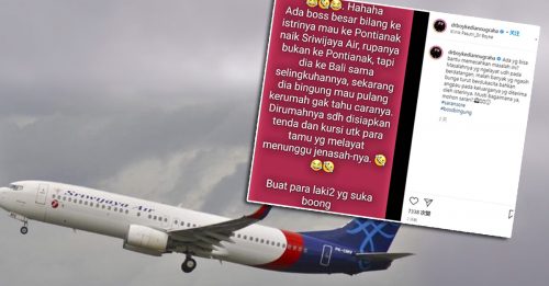 ◤印尼空難◢ 謊稱公幹 妻備葬禮 出軌夫：該回家嗎？