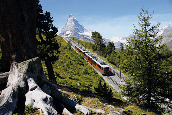 Gornergrat Bahn bei Zermatt, Wallis / Gornergrat Bahn near Zermatt, Valais
