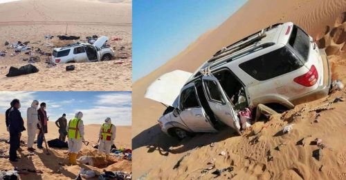 非洲沙漠迷路 半年一车骸骨