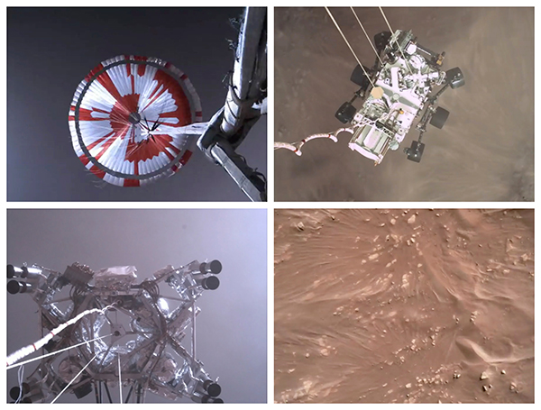 NASA公布毅力号着陆影片。