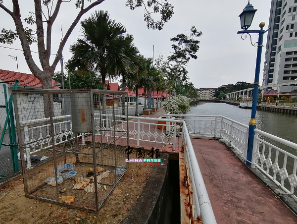 野生动物保护及国家公园局人员在甘榜摩登置放铁笼,以捕捉野猴,至今未有收获。