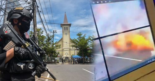 印尼教堂遭炸弹袭击  尸块横飞