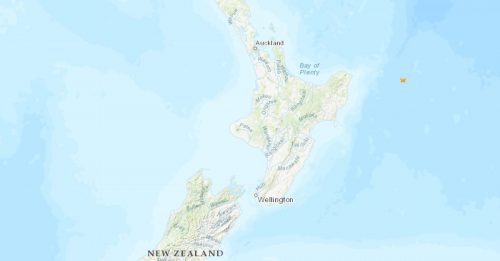 ◤纽西兰地震◢纽西兰北岛 东面海域7.3级地震