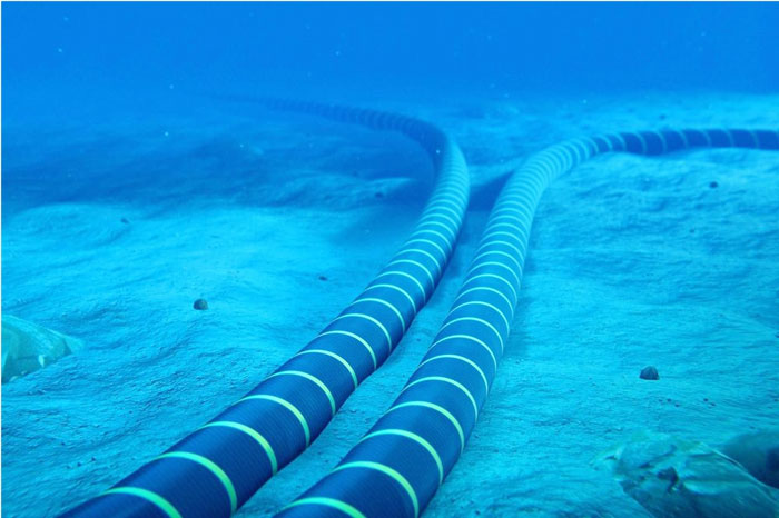 “和平”海底电缆示意图。