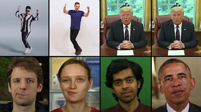深度伪造技术最常见是人工智能换脸（deepfake）。