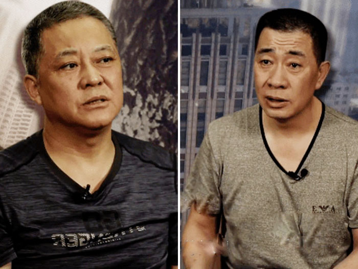 李伟（左）和李桐（右）两兄弟贪污巨额财产。