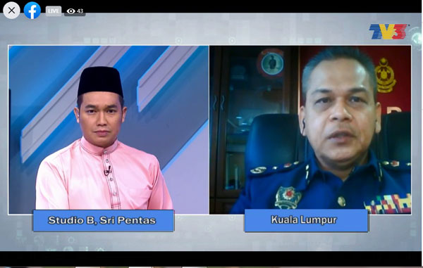  诺丁（右）接受《今日马来西亚》电视节目访问时，分享当局在搜救行动中所面对的两大难度。
