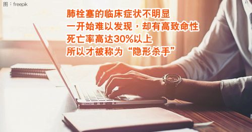 ◤健康百科◢久坐上网不动  当心肺栓塞