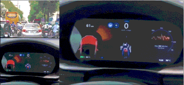 影片显示,Autopilot能准确感知路况,但难以应对。