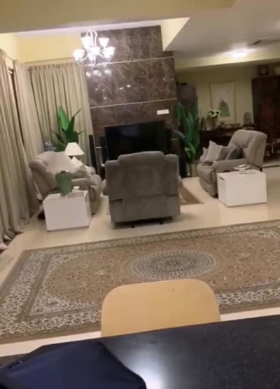 肥妈在沙巴的豪宅内部。