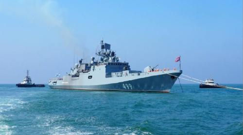 俄罗斯部署在黑海的军舰。